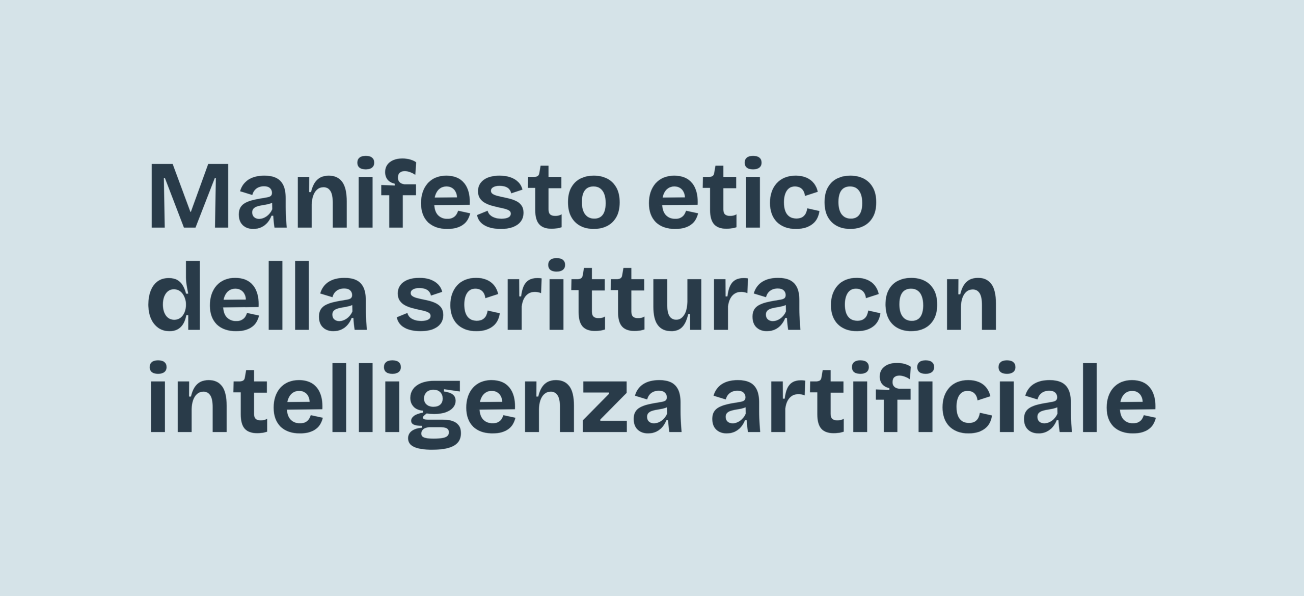 Logo del Manifesto etico su fondo azzurro tenue